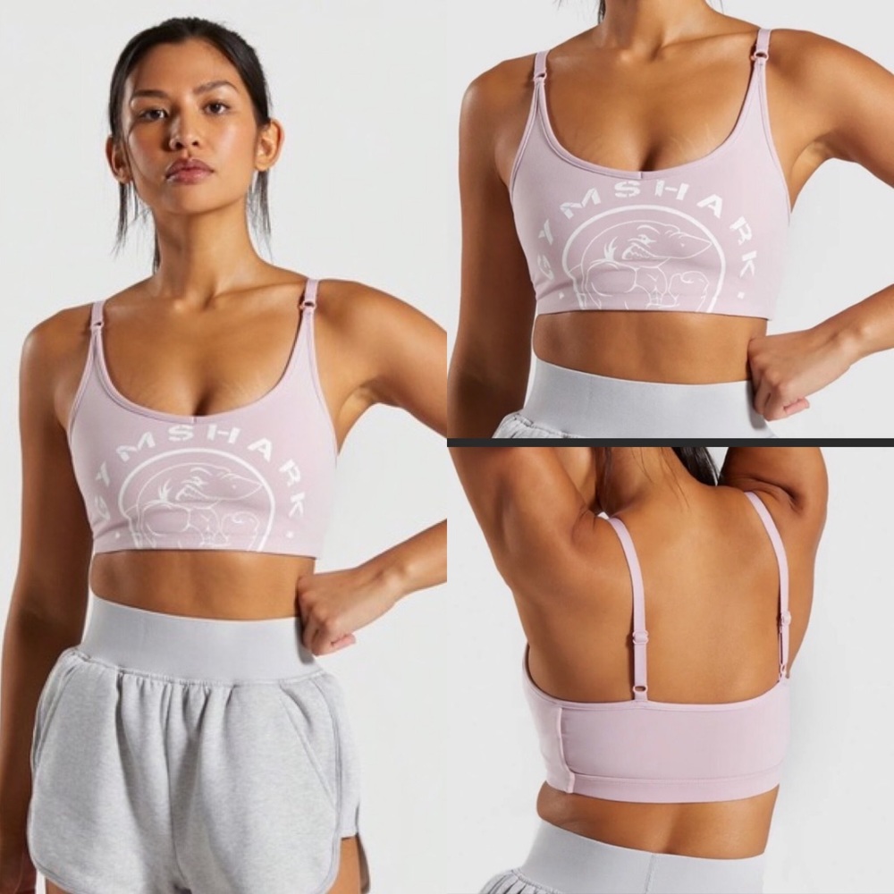 Gymshark Lilac Logo Sports Bra - Light Purple